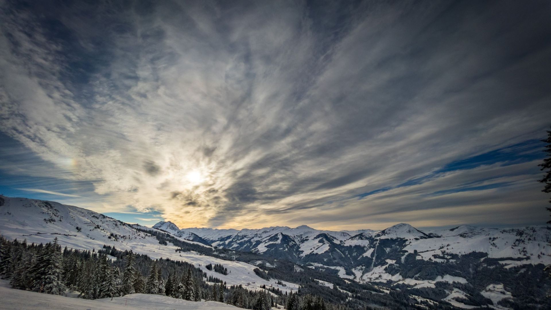 Berge im Schnee